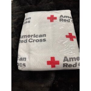 Vintage Official American Red Cross Emergency Blanket Red White Sealed New
